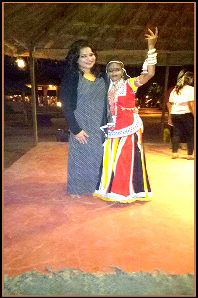 Farah with the Traditional Dancer in Choukidhani